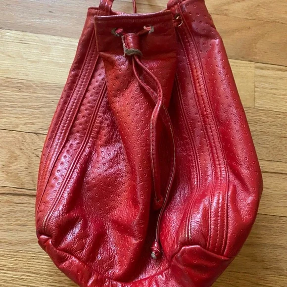 Red Leather Women's Bag - Picture 2 of 8